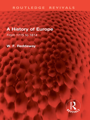cover image of A History of Europe: From 1715 to 1814